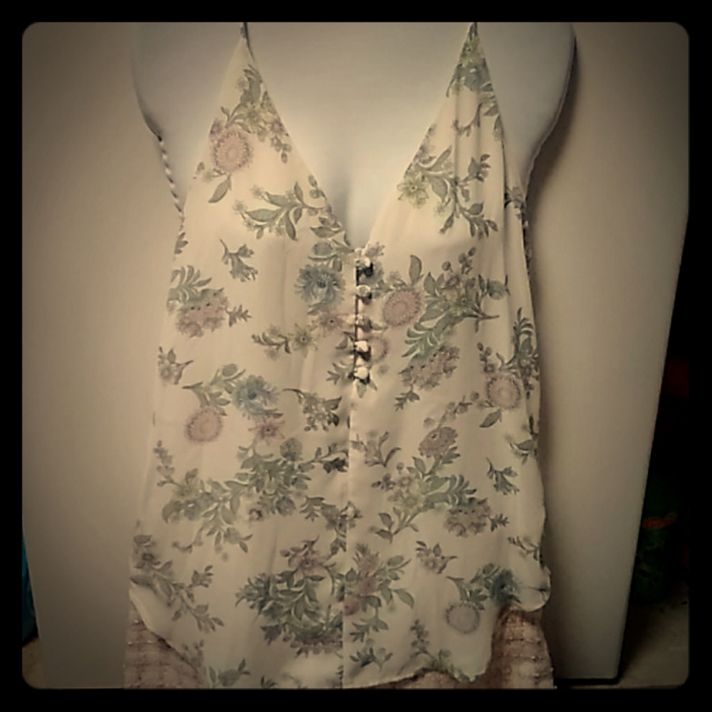 Loft cami racerback floral loft xs top